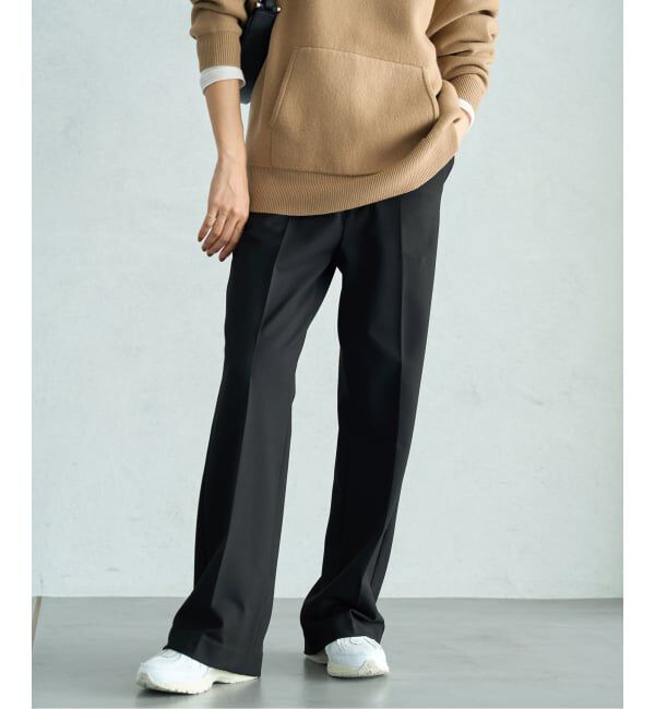 IENA「《追加2》ウォッシャブル 裏起毛セミフレアパンツ」|スラックス|