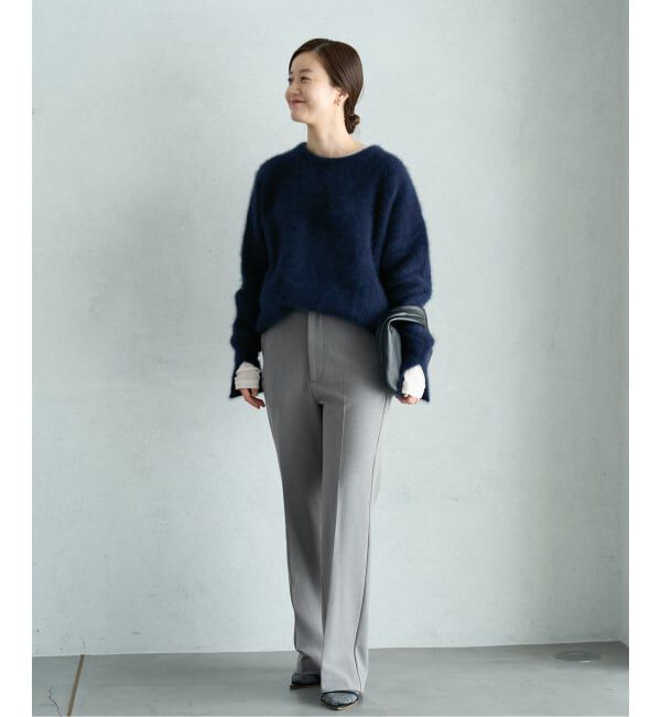 IENA「《追加2》ウォッシャブル 裏起毛セミフレアパンツ」|スラックス|