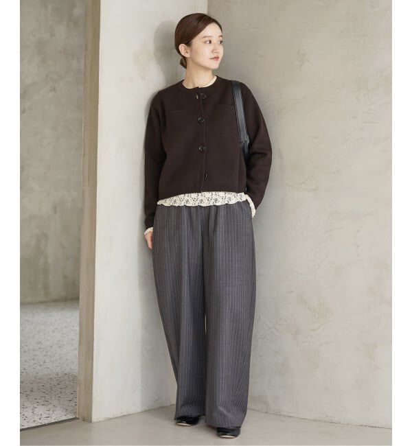 IENA「《追加》スーパーファインスムースクルーカーディガン」|カーディガン|