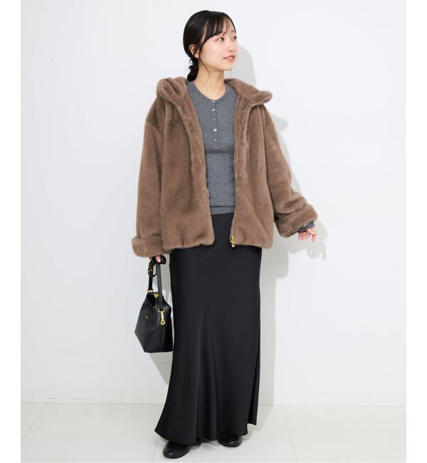 SLOBE IENA「《WEB限定/追加》FAKEファーフードブルゾン」|その他|