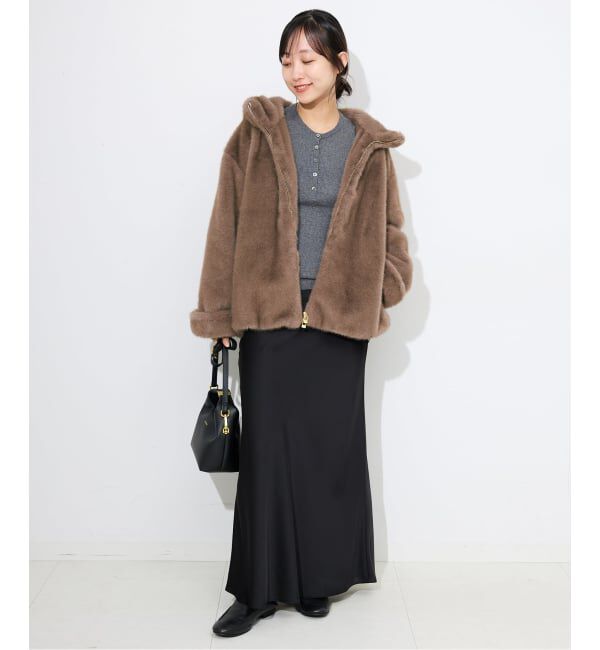 SLOBE IENA「《WEB限定/追加》FAKEファーフードブルゾン」|その他|