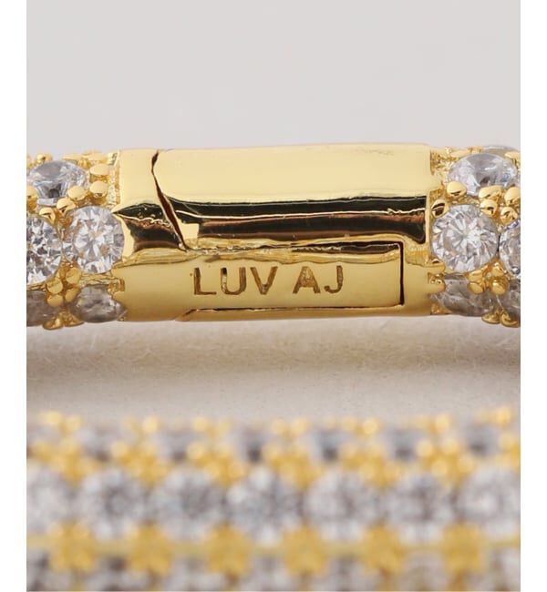 VERMEIL par iena「《追加予約》LUV AJ ラヴエージェイ XL PAVE CHAIN LINK HOOP」|ピアス|