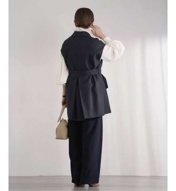 IENA「《予約》&NAVY 撥水シアーボウタイブラウス」|シャツ・ブラウス|