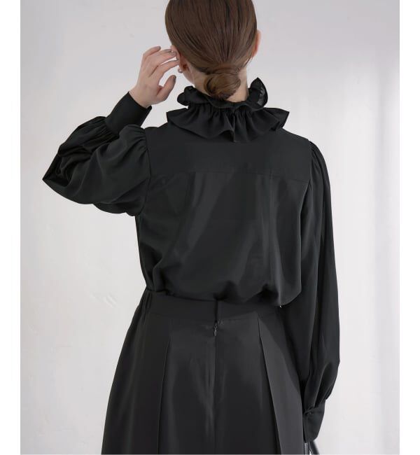 IENA「《予約》&NAVY 撥水シアーボウタイブラウス」|シャツ・ブラウス|