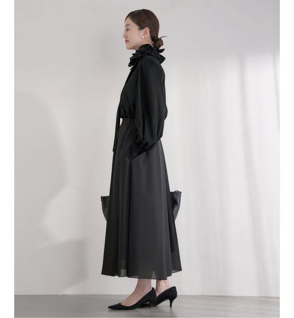 IENA「《予約》&NAVY 撥水シアーボウタイブラウス」|シャツ・ブラウス|