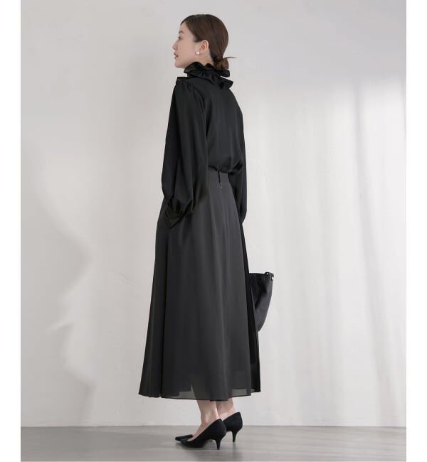 IENA「《予約》&NAVY 撥水シアーボウタイブラウス」|シャツ・ブラウス|