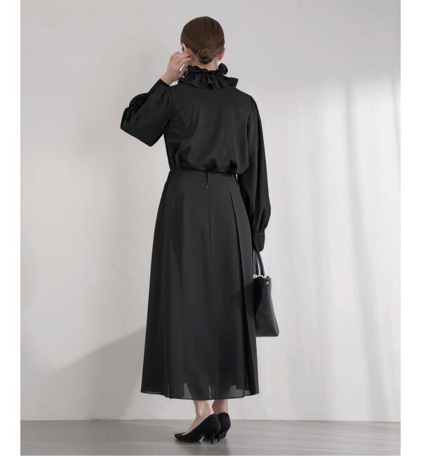 IENA「《予約》&NAVY 撥水シアーボウタイブラウス」|シャツ・ブラウス|