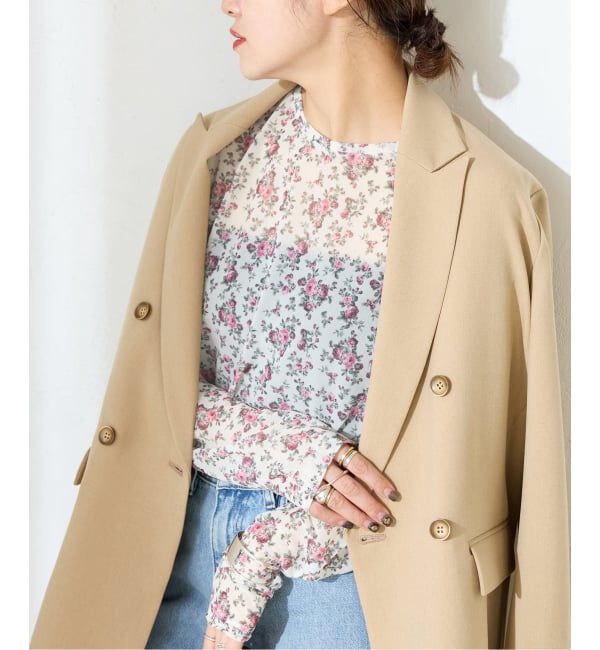 JOURNAL STANDARD「シアーフラワーカットソー」|Tシャツ・カットソー|ピンク