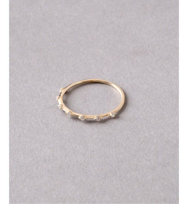 Lilas by Spick&Span「7ピースダイヤステーションピンキーリング K10」|リング|