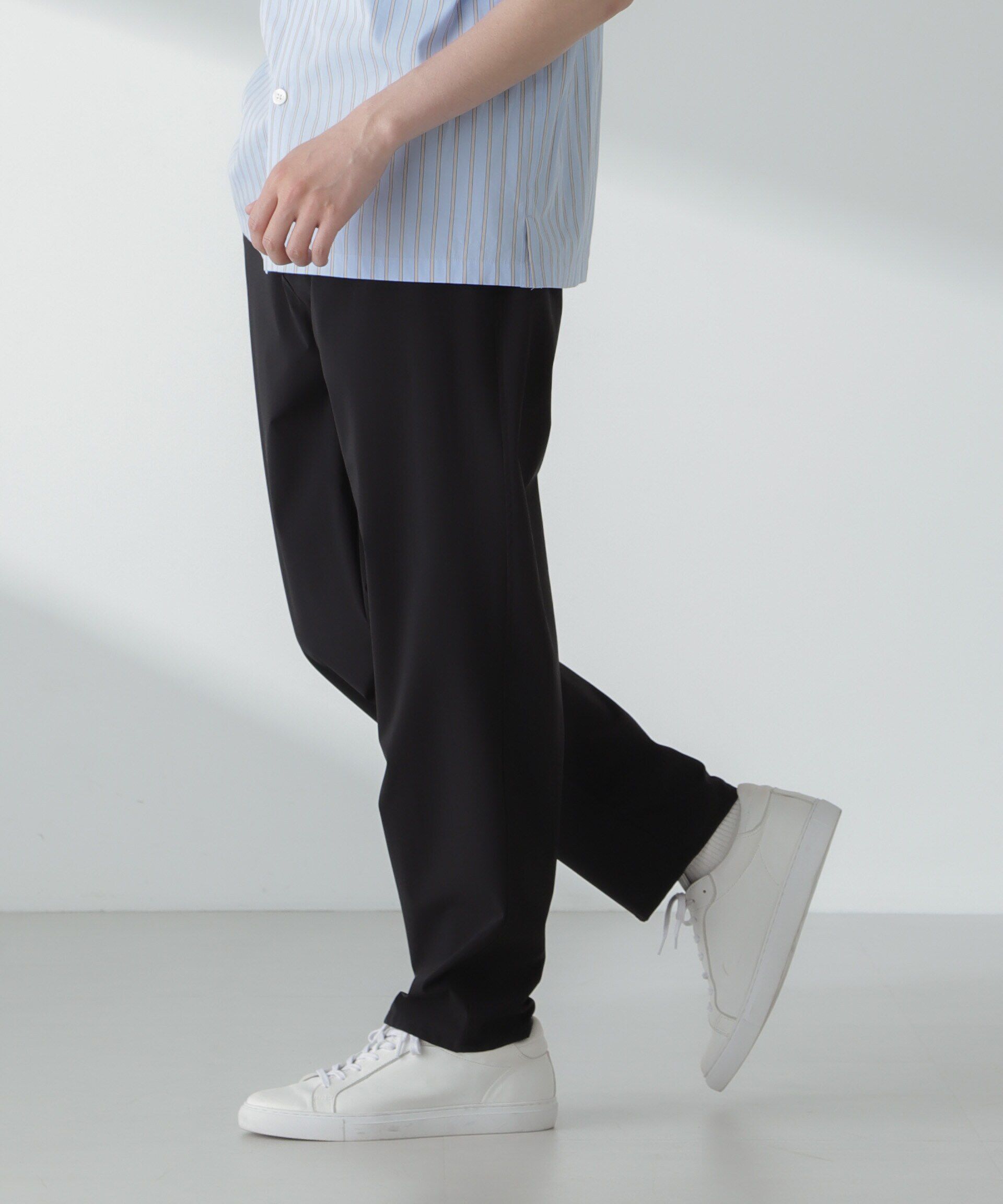 nano･universe「ストレッチハイゲージトリコットイージーパンツ(セットアップ可)」|チノ|