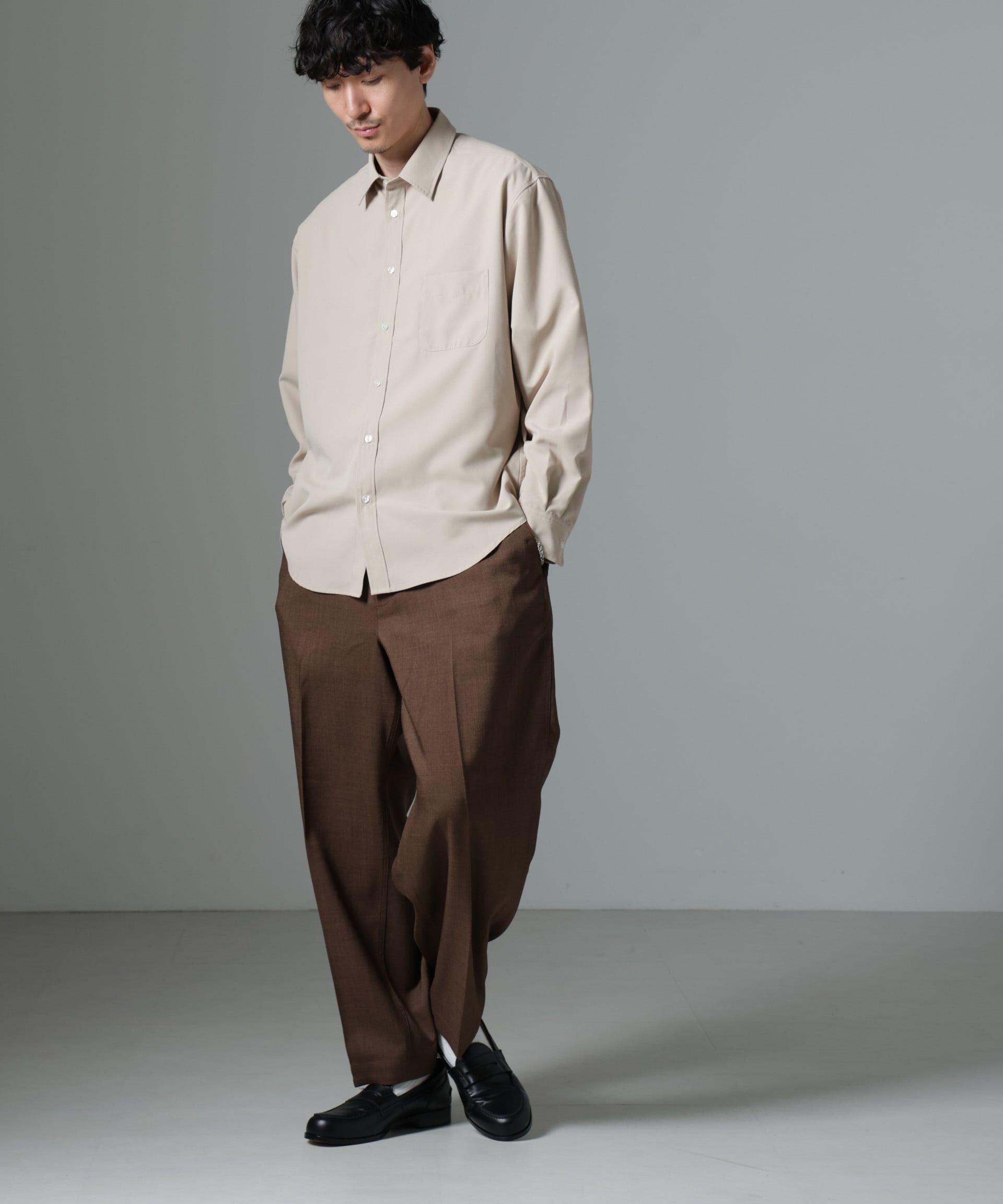 nano･universe「AMATA コットンタッチレギュラーカラーシャツ」|シャツ・ブラウス|