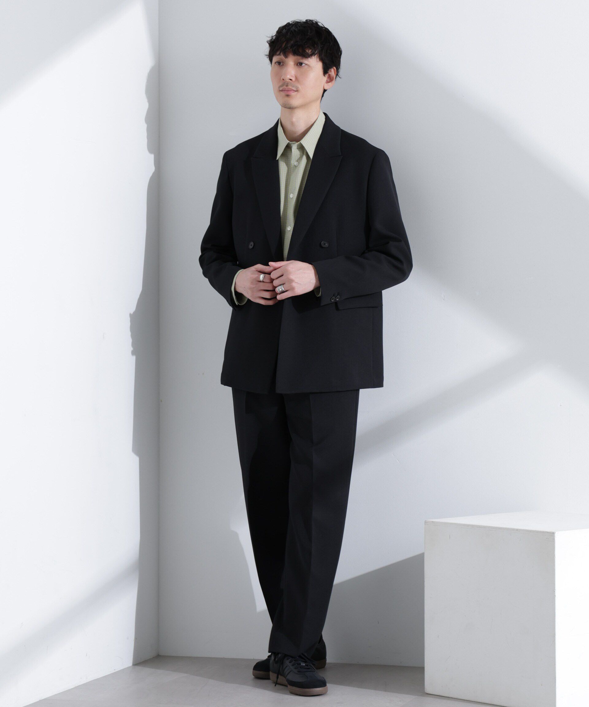 nano･universe「ReflaxR ダブルクロスウェザージャケット（セットアップ可）」|テーラードジャケット|