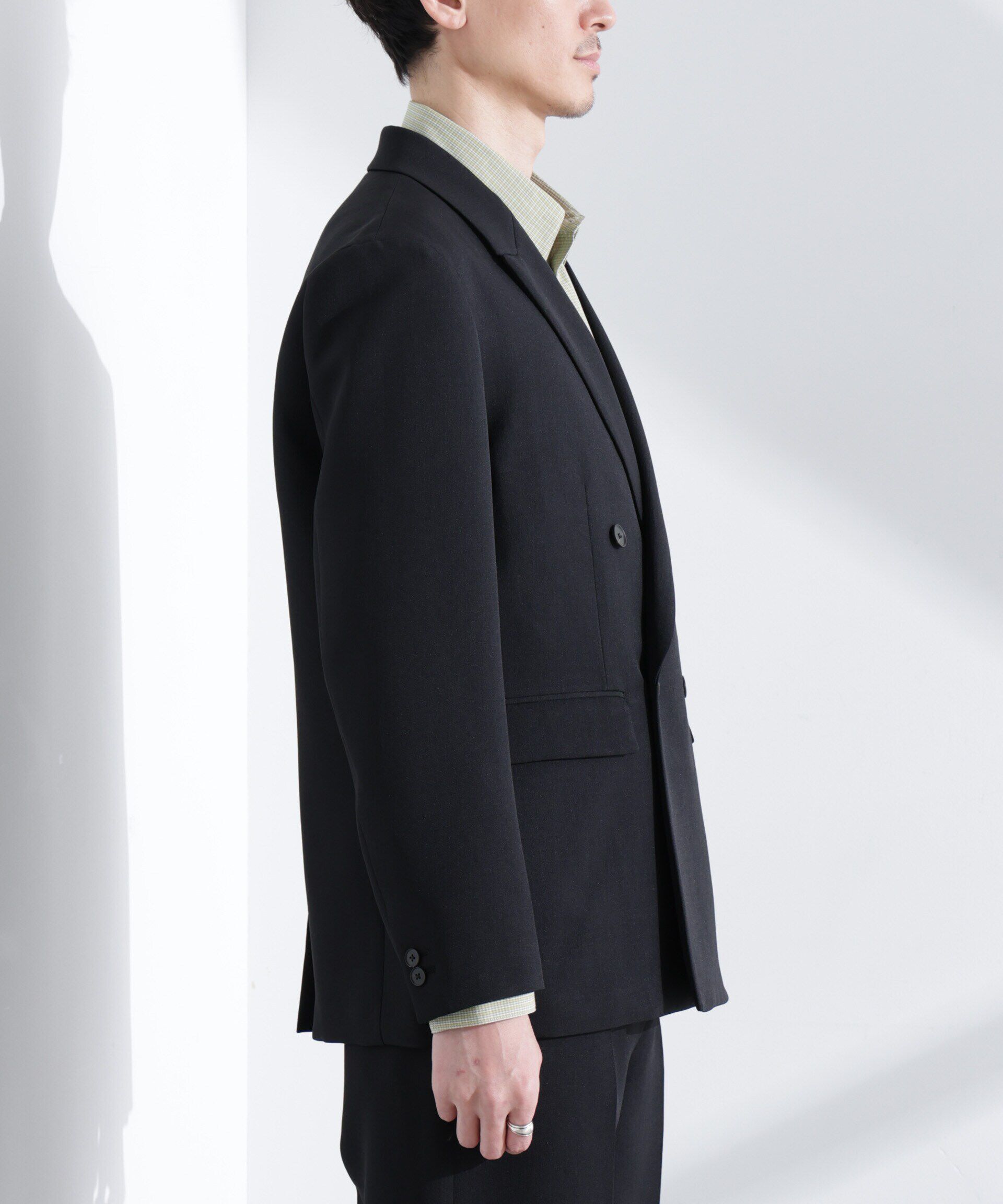 nano･universe「ReflaxR ダブルクロスウェザージャケット（セットアップ可）」|テーラードジャケット|