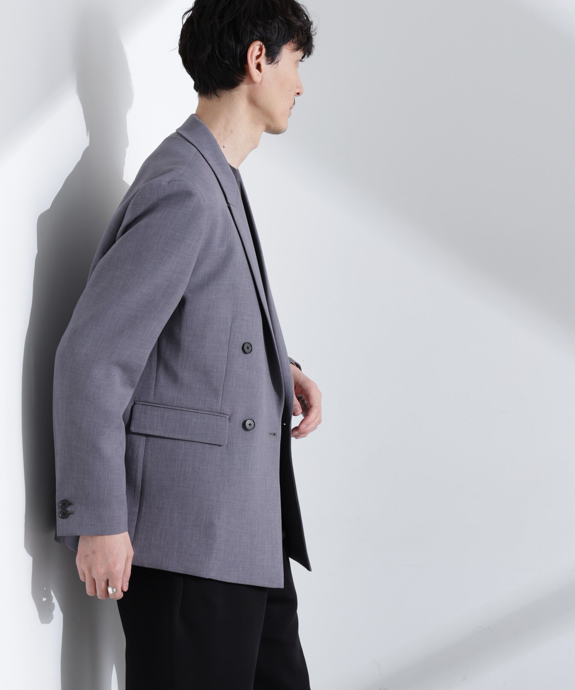 nano･universe「ReflaxR ダブルクロスウェザージャケット（セットアップ可）」|テーラードジャケット|