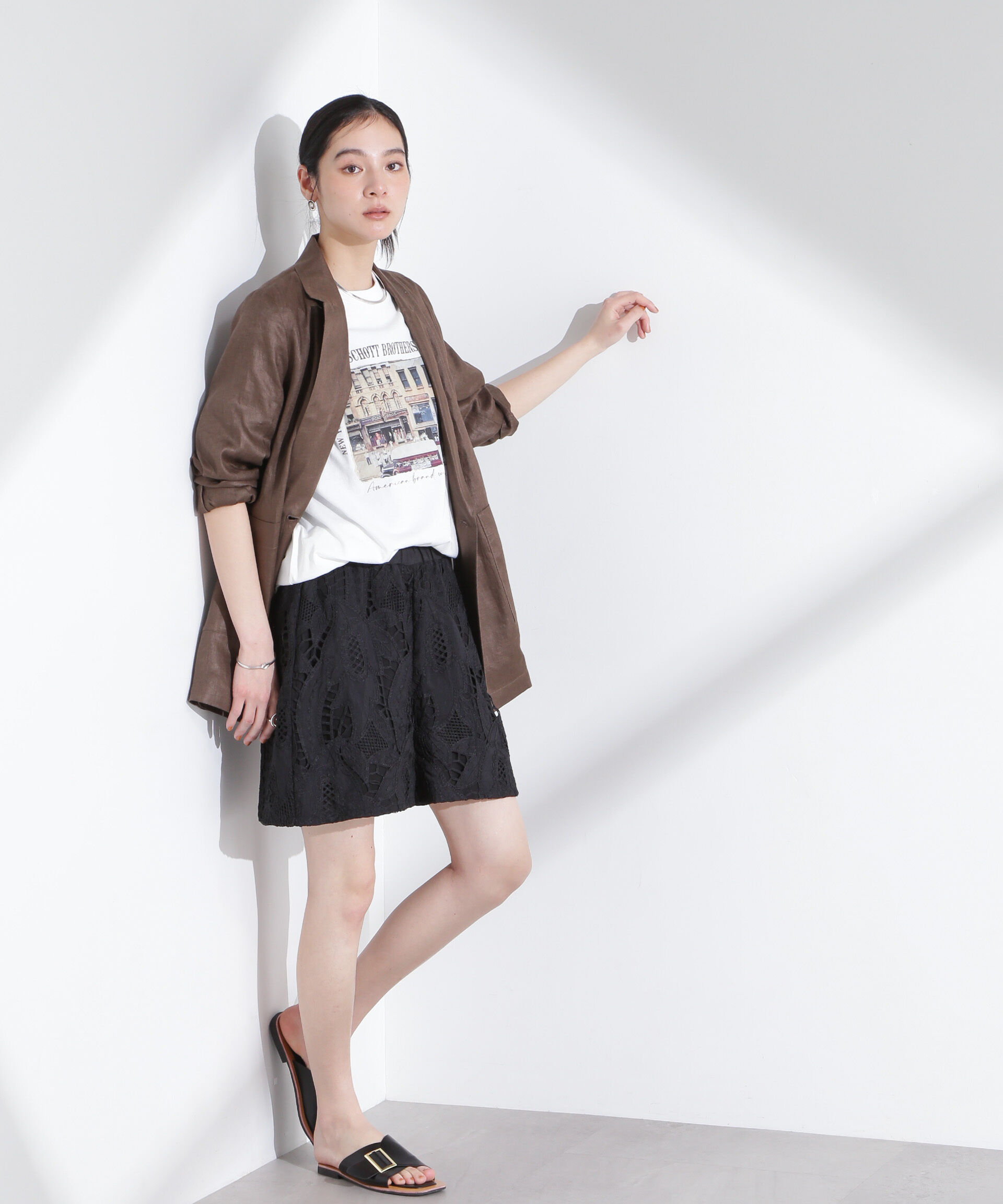 nano･universe「イージーレースショートパンツ」|チノ|