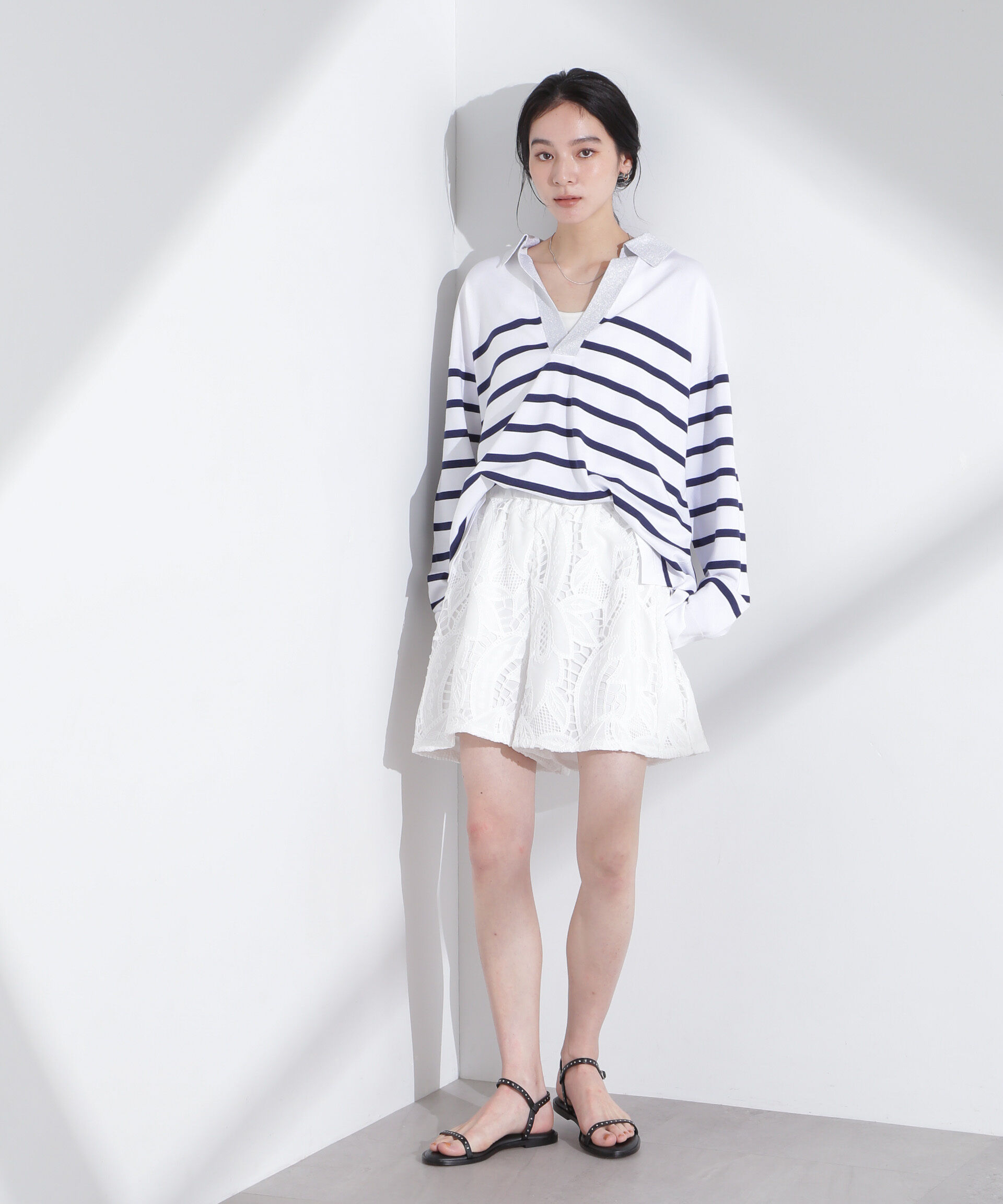 nano･universe「イージーレースショートパンツ」|チノ|