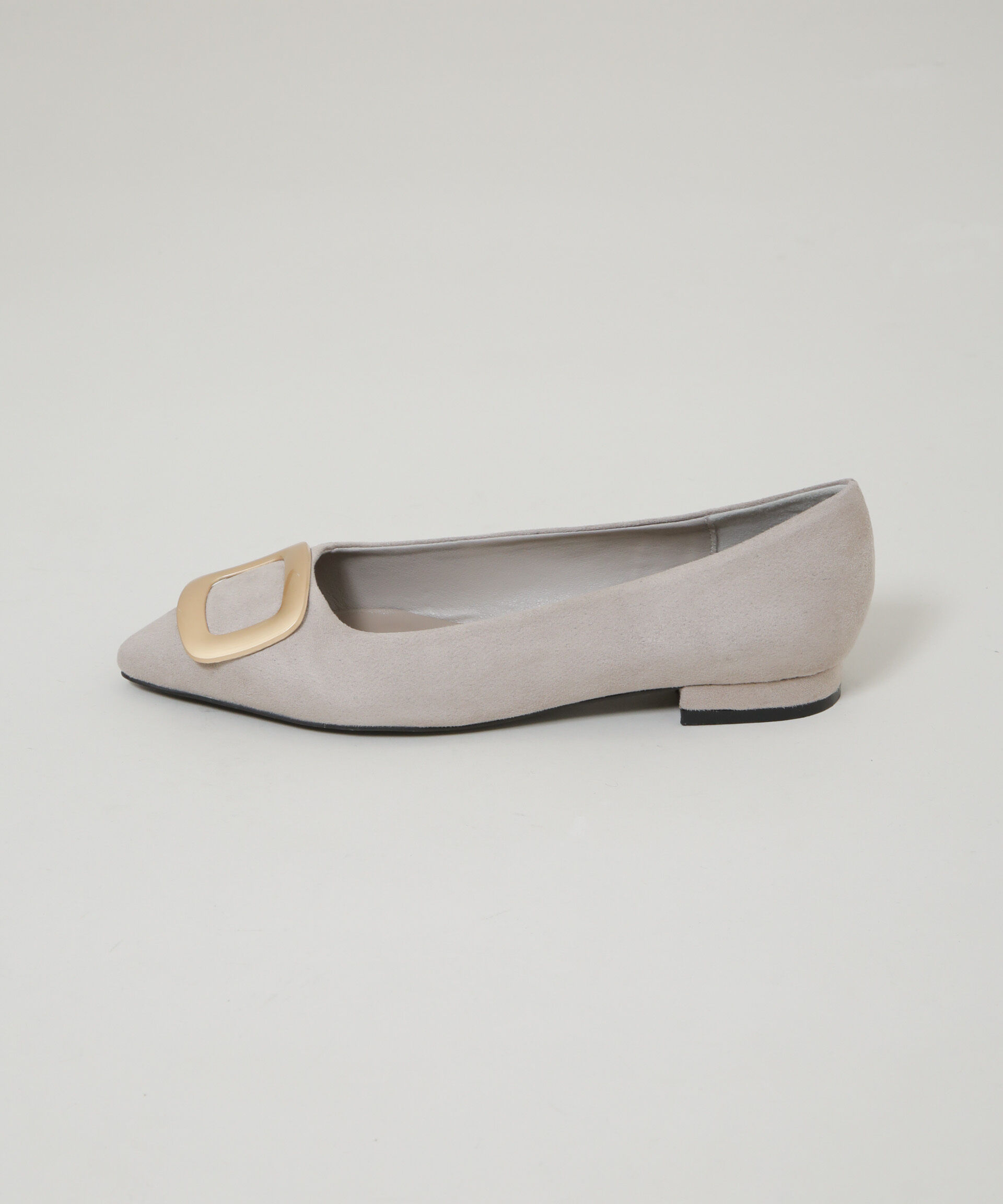 nano･universe「ポインテッドトゥバックルフラットパンプス」|ビジネス・ドレスシューズ|