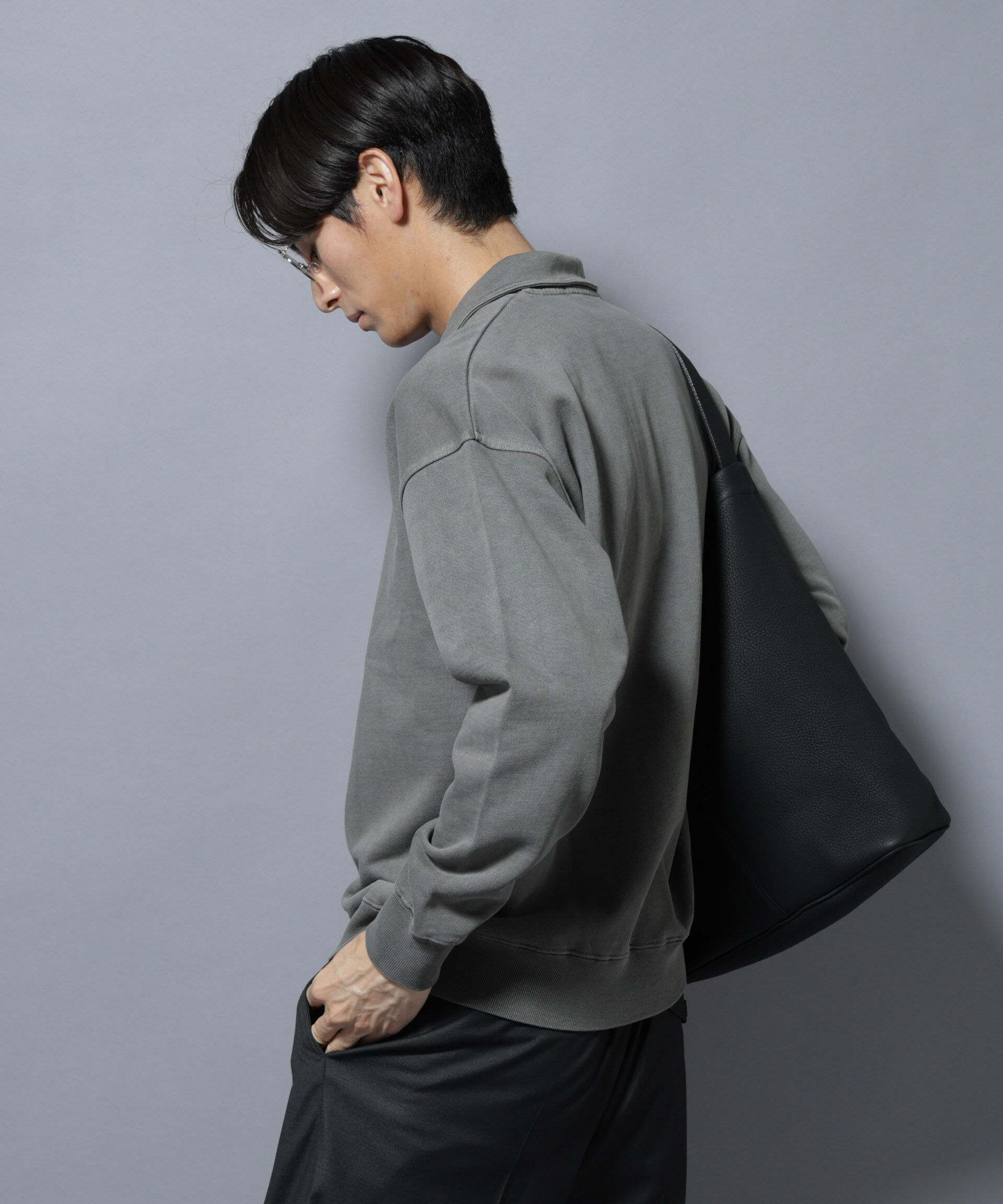 nano･universe「ヴィンテージライク ハーフZIPスウェット」|Tシャツ・カットソー|