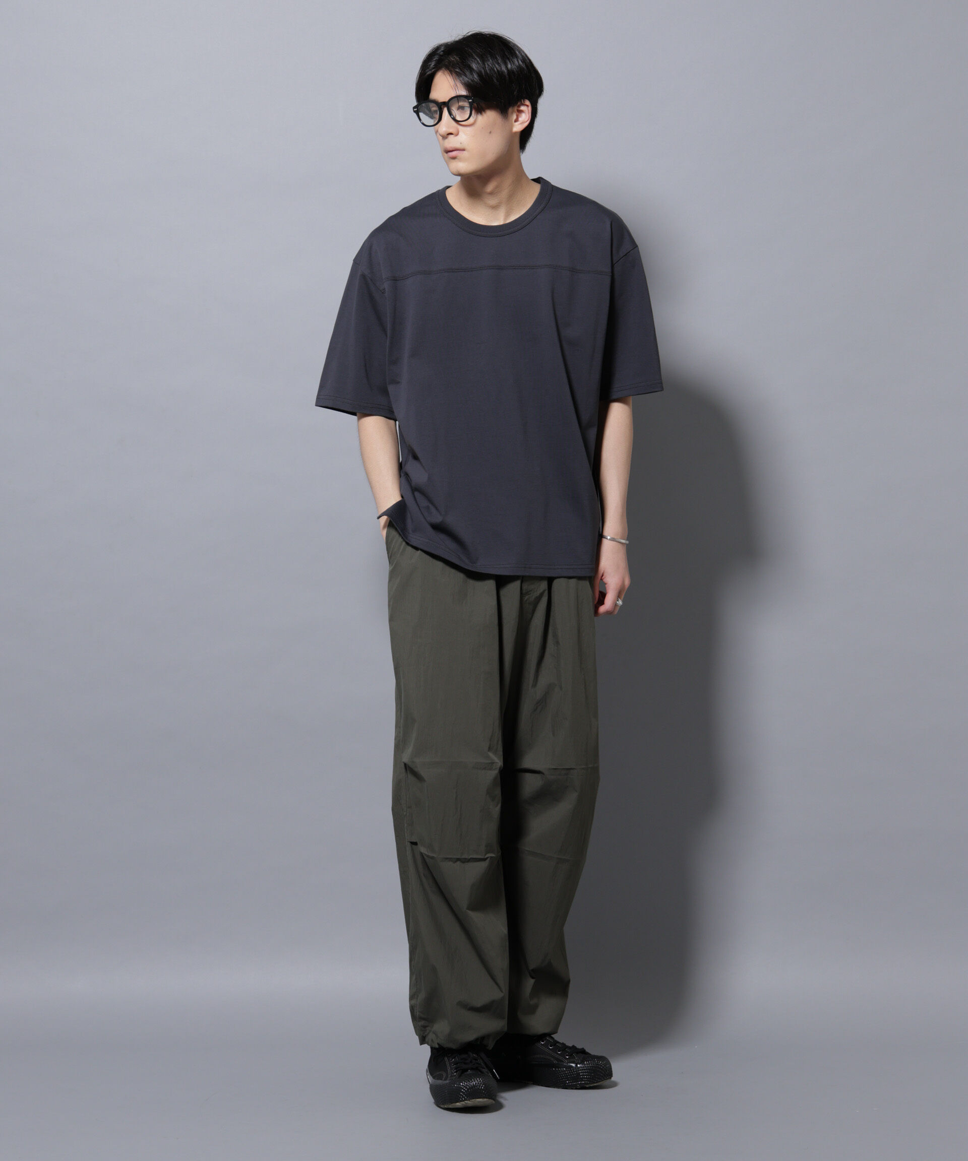 nano･universe「リラックスフットボールＴシャツ 半袖」|Tシャツ・カットソー|