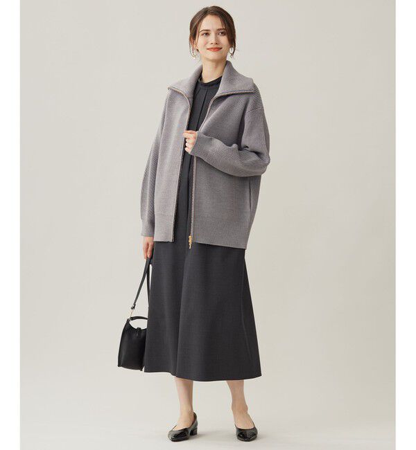 自由区「【洗える】ジップアップニット アウター」|その他|