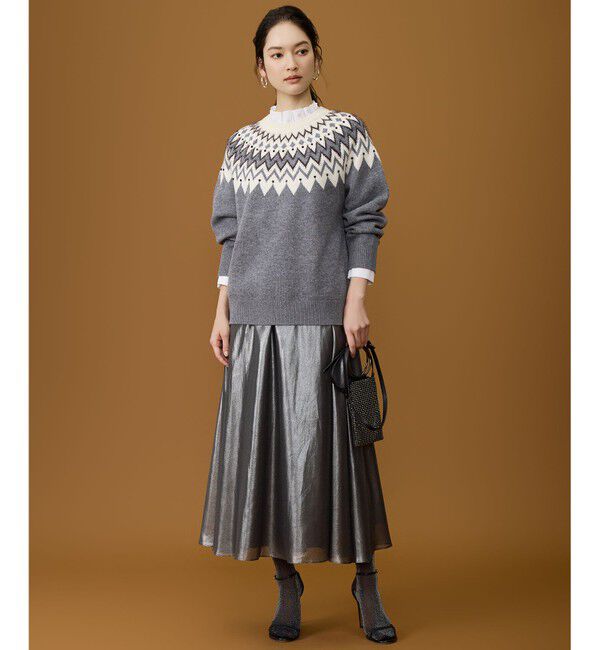 自由区「【カタログ掲載】ナチュラルタッチスタンドカラー ブラウス」|シャツ・ブラウス|