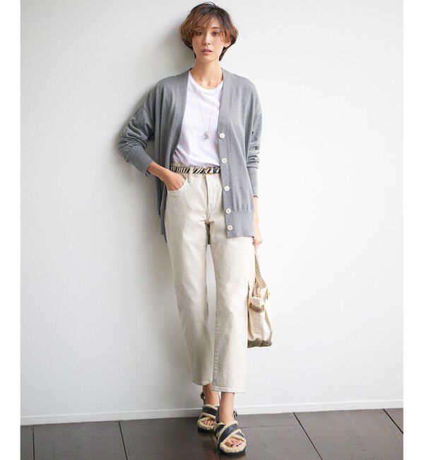 23区「シルクコットン ベーシック カーディガン」|カーディガン|