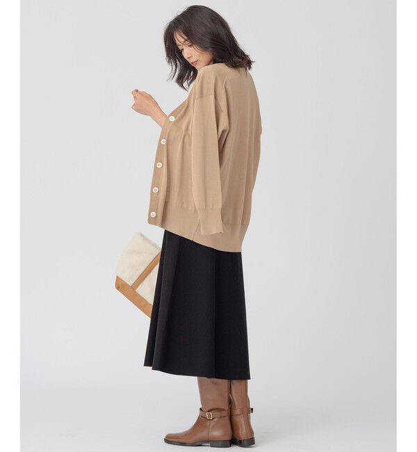 23区「シルクコットン ベーシック カーディガン」|カーディガン|