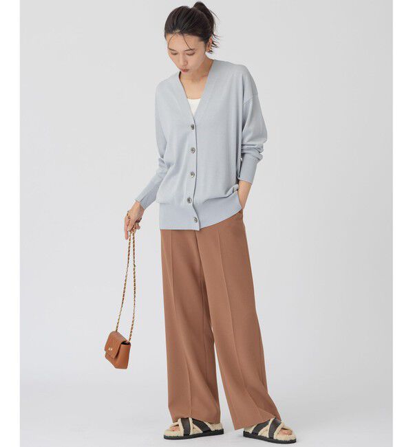 23区「シルクコットン ベーシック カーディガン」|カーディガン|