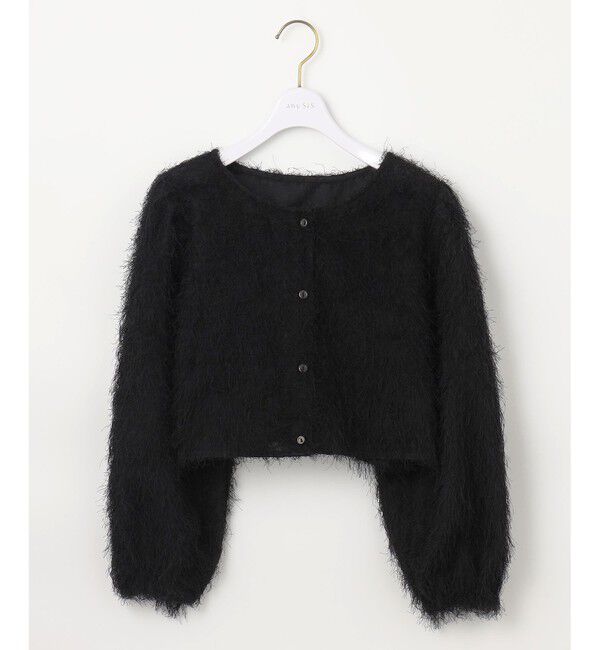 any SiS「【洗える】カットジャカード 羽織」|ノーカラージャケット|