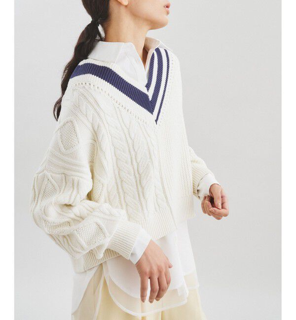  「アシメトリーニットトップ」|ニット・セーター|