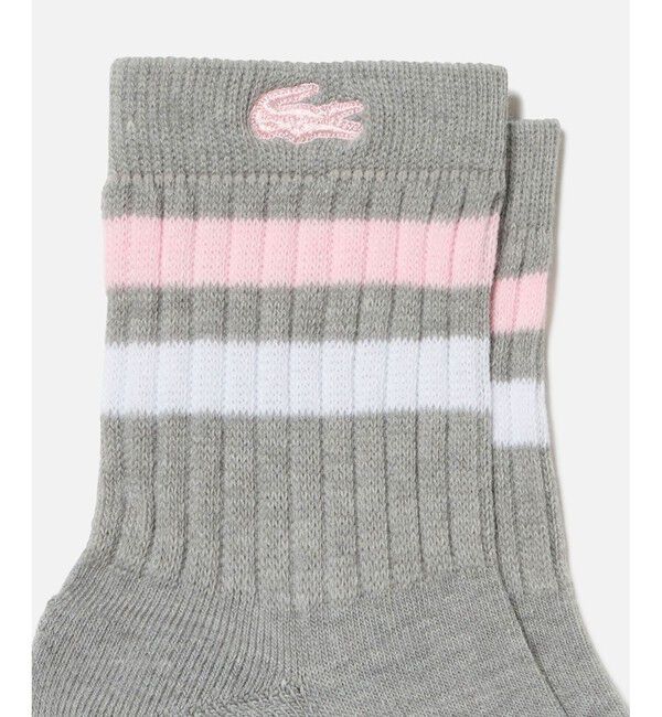 LACOSTE「ラインドアメリブウィメンズショートソックス」|ソックス|