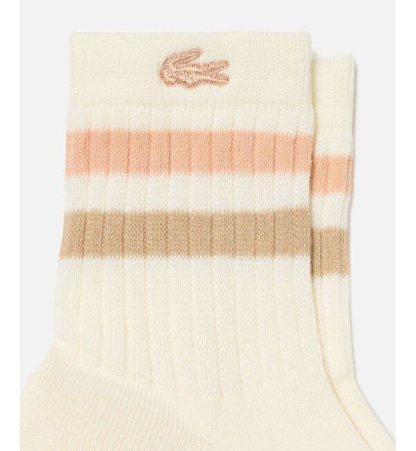LACOSTE「ラインドアメリブウィメンズショートソックス」|ソックス|