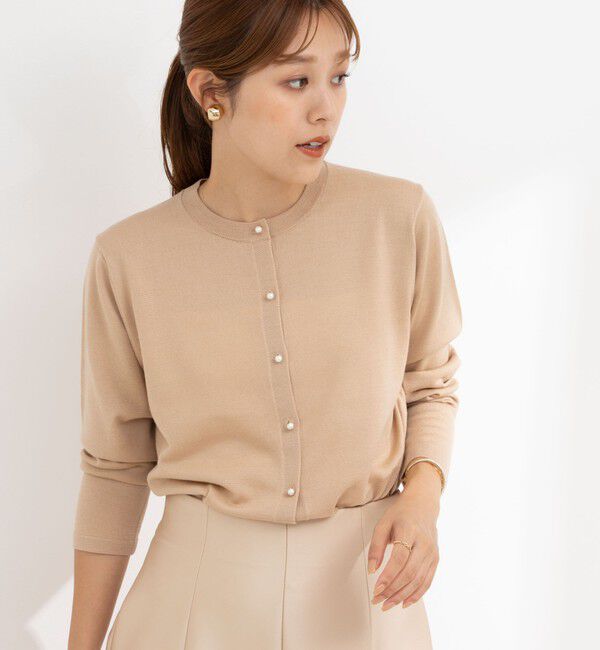 NOLLEY'S sophi「《手洗い可能》ウール100%クルーネックカーディガン」|カーディガン|