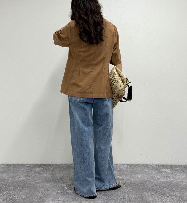 fredy emue「《セットアップ対応》レーヨン麻半袖ジャケット」|テーラードジャケット|