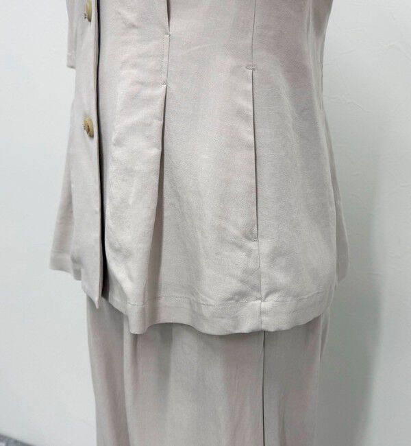 fredy emue「《セットアップ対応》レーヨン麻半袖ジャケット」|テーラードジャケット|