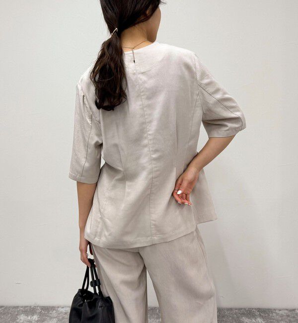 fredy emue「《セットアップ対応》レーヨン麻半袖ジャケット」|テーラードジャケット|