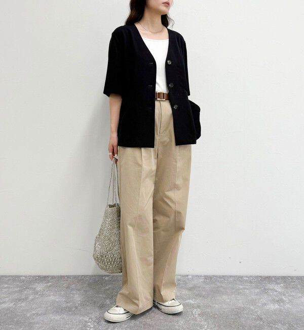 fredy emue「《セットアップ対応》レーヨン麻半袖ジャケット」|テーラードジャケット|