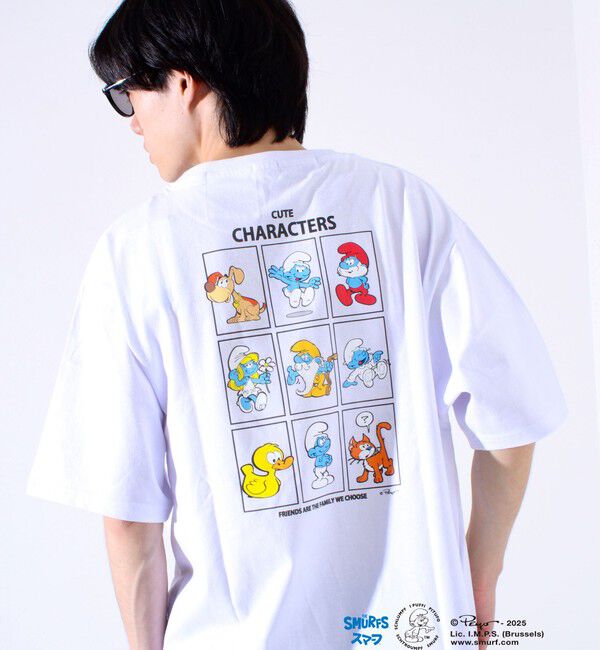 FREDY MAC「「CUTE CHARACTERS」スマーフ集合 バックプリントTシャツ③」|Tシャツ・カットソー|