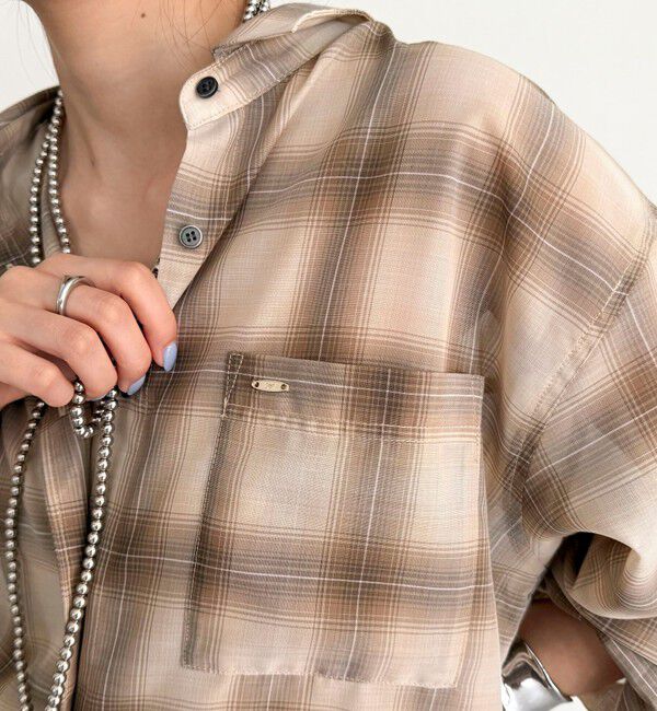 fredy emue「オンブレーチェック柄シャツ」|シャツ・ブラウス|