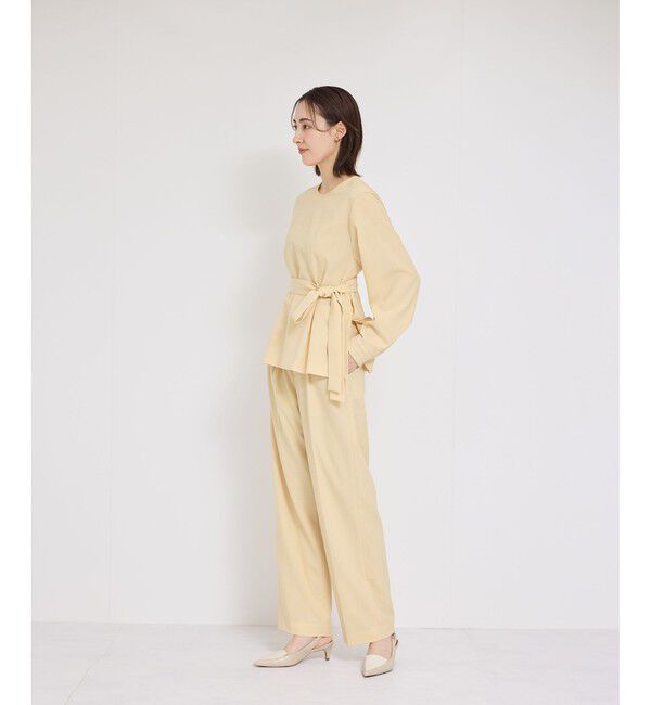 ROPE「ポプリンベルテッドブラウス/セットアップ対応」|シャツ・ブラウス|