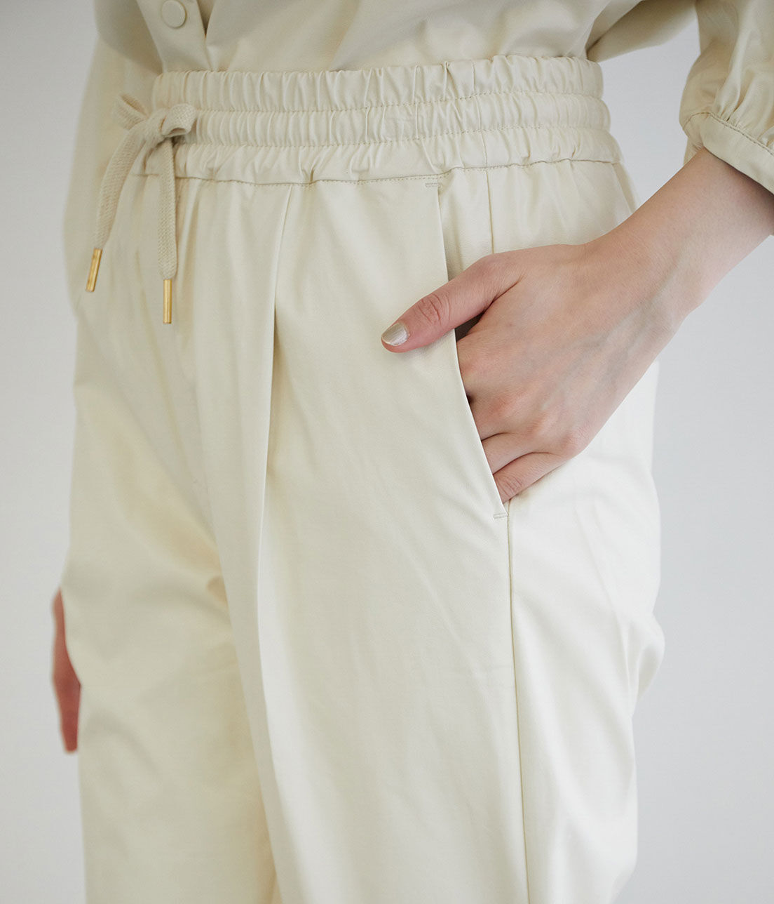 VIS「【ヴィーガンエコレザー】ウエストイージーテーパードパンツ」|その他|