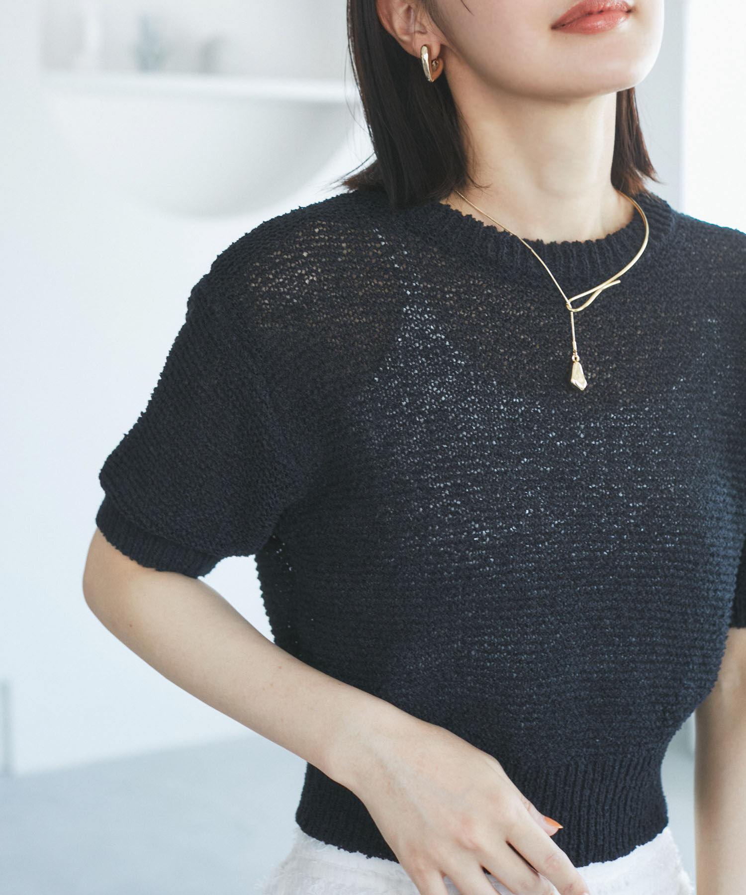 VIS「コンパクトシアーニットプルオーバー」|ニット・セーター|スミクロ(05)