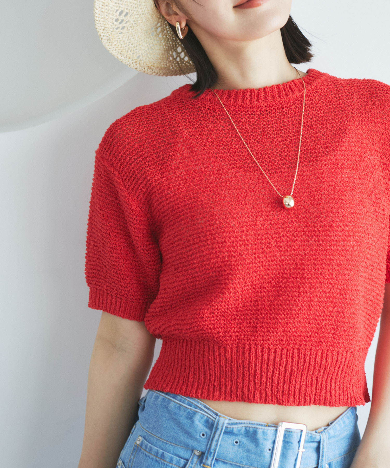 VIS「コンパクトシアーニットプルオーバー」|ニット・セーター|