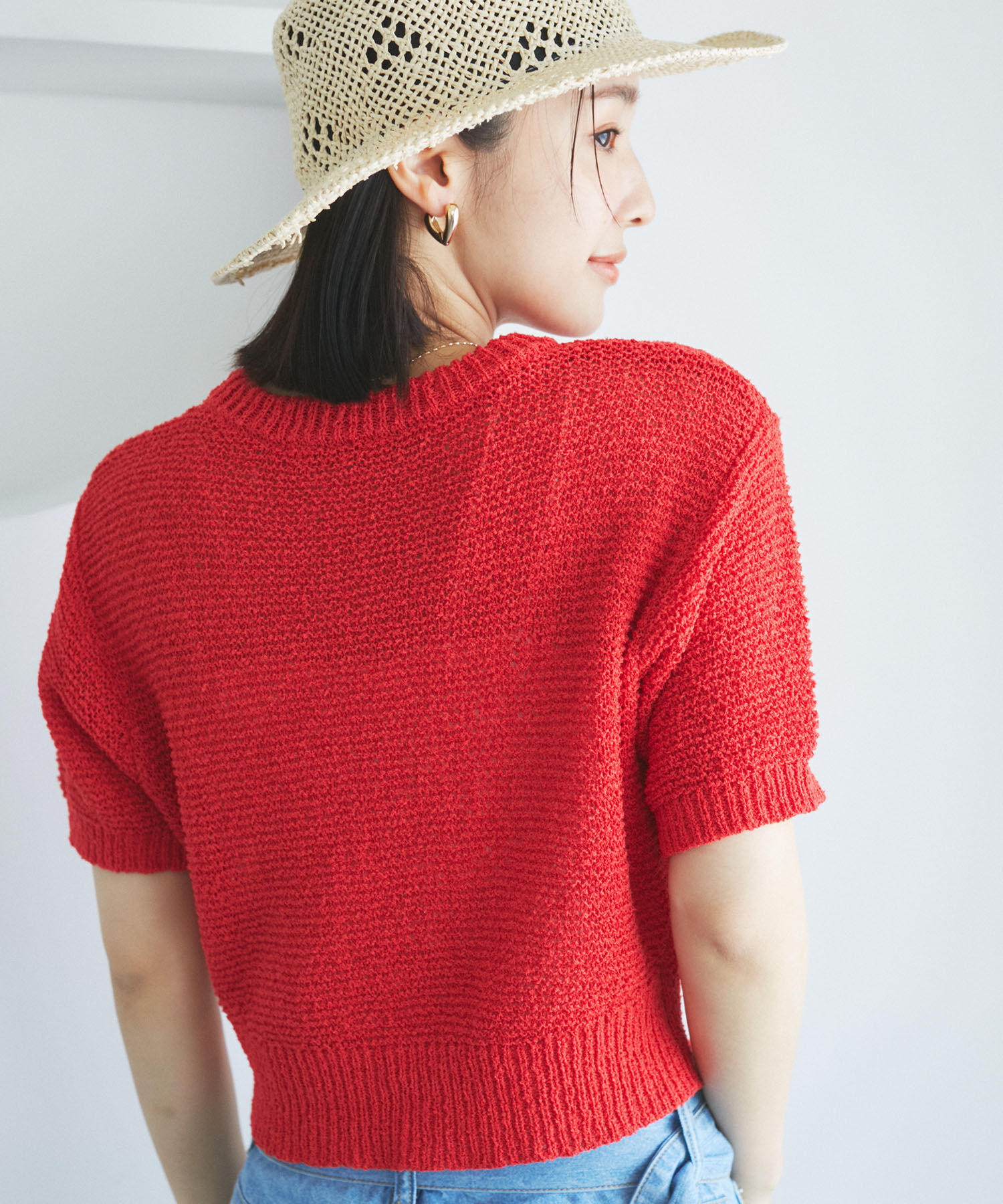 VIS「コンパクトシアーニットプルオーバー」|ニット・セーター|