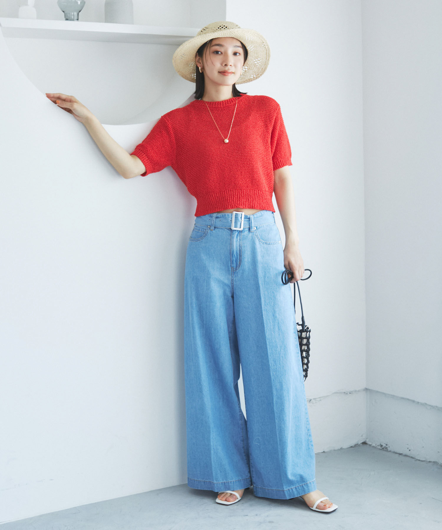 VIS「コンパクトシアーニットプルオーバー」|ニット・セーター|