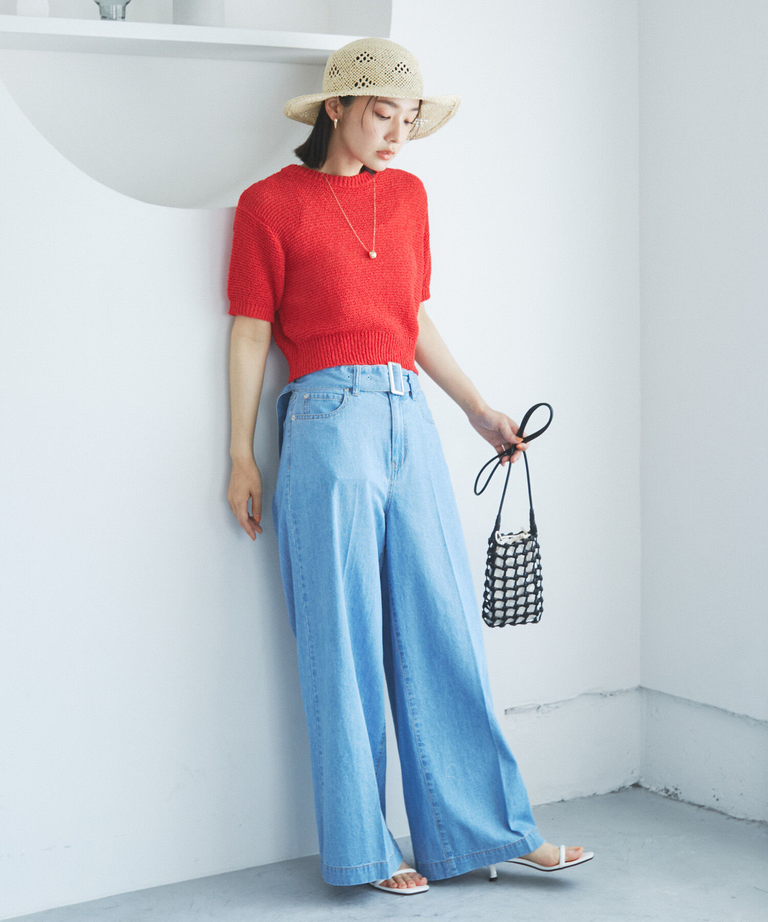 VIS「コンパクトシアーニットプルオーバー」|ニット・セーター|