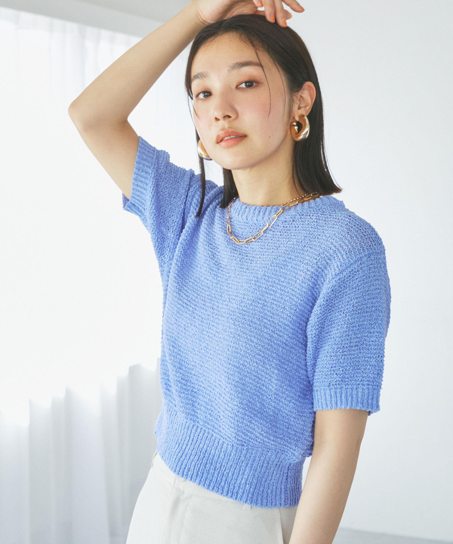 VIS「コンパクトシアーニットプルオーバー」|ニット・セーター|