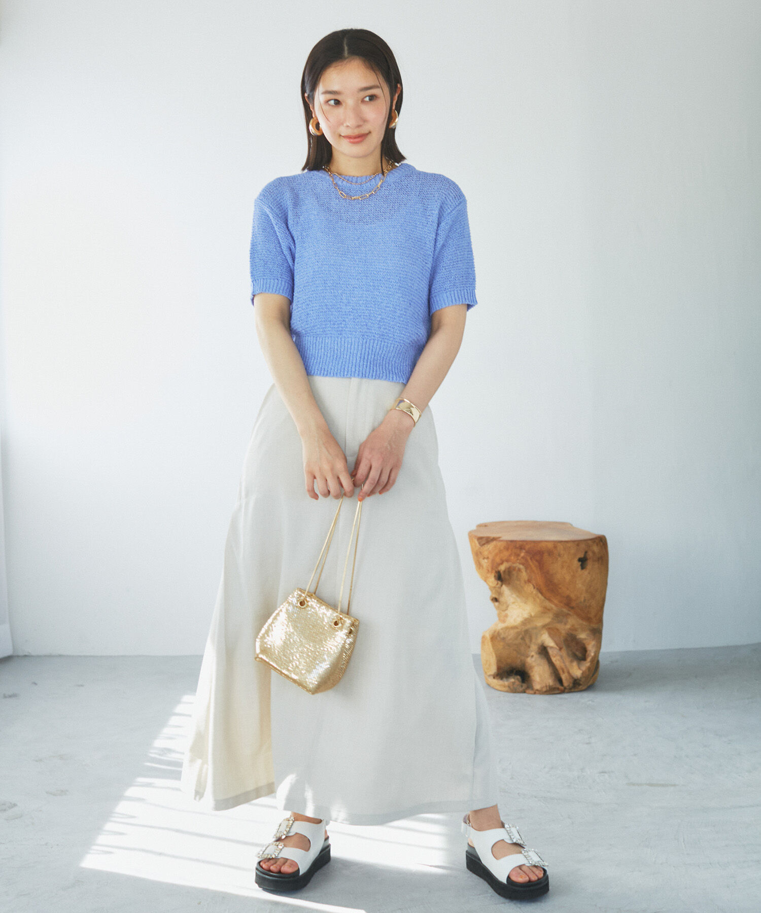 VIS「コンパクトシアーニットプルオーバー」|ニット・セーター|