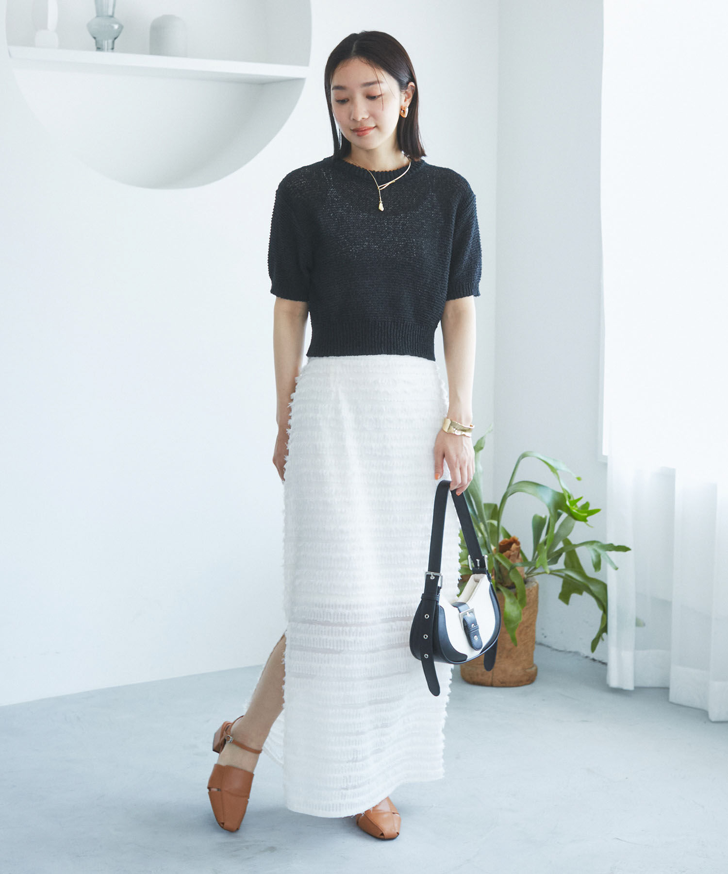 VIS「コンパクトシアーニットプルオーバー」|ニット・セーター|