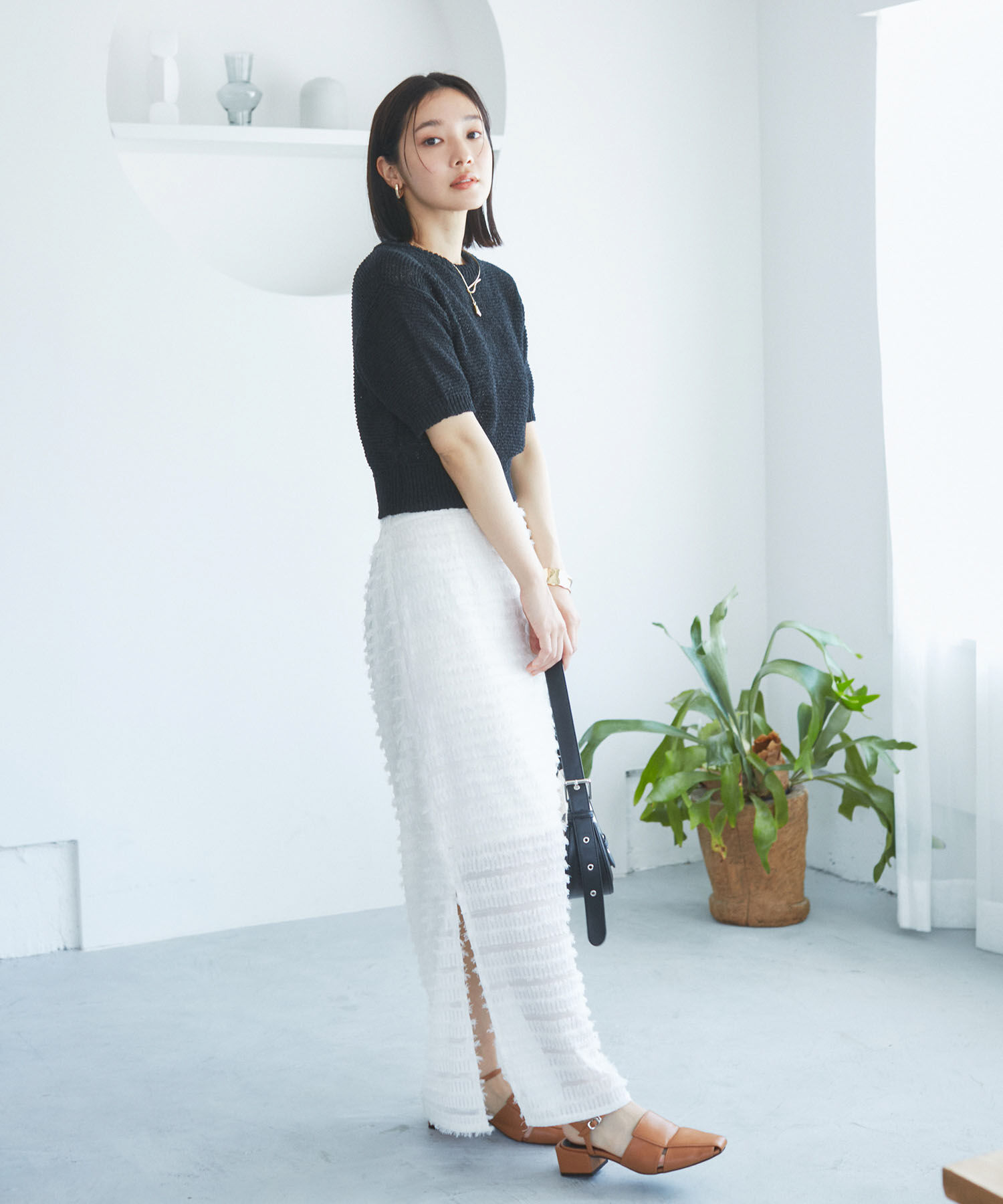 VIS「コンパクトシアーニットプルオーバー」|ニット・セーター|